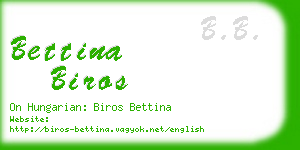 bettina biros business card